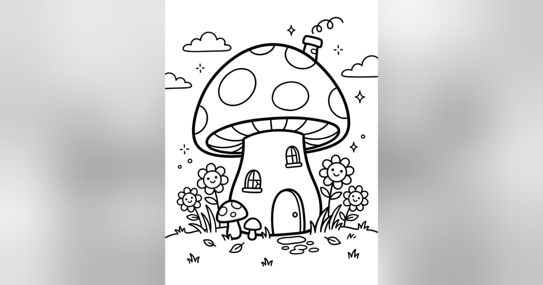 Cute doodles coloring book, image 3