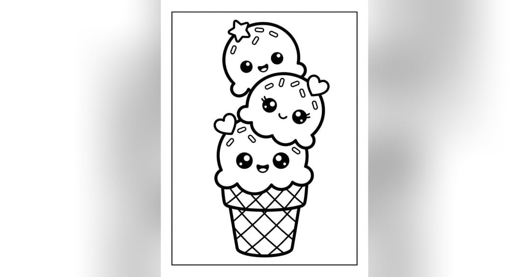 Cute doodles coloring book, image 5