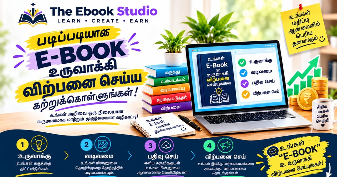📘 உங்கள் அறிவை E-Book ஆக உருவாக்கி விற்பனை செய்வது எப்படி?