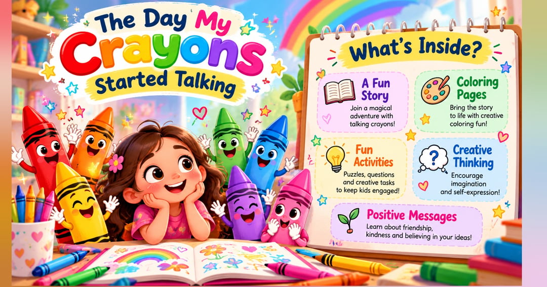 🎨 The Day My Crayons Started Talking 🌈 | A Magical Story & Coloring Adventure, image 2
