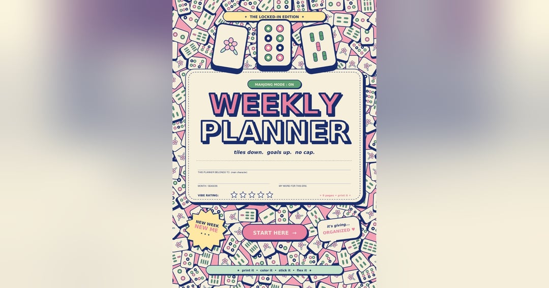 MAHJONG WEEKLY PLANNER