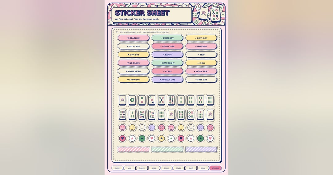 MAHJONG WEEKLY PLANNER, image 2