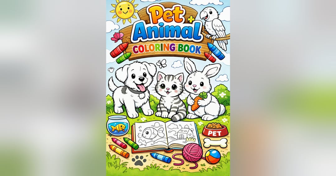 Kids coloring book (Farm animals)