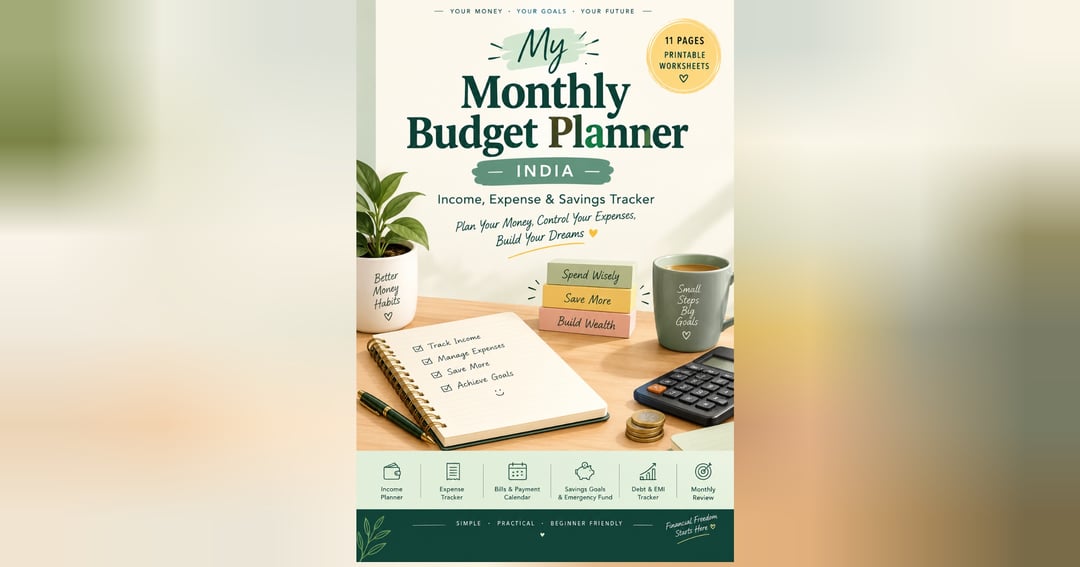 My Monthly Budget Planner – India | Income, Expense & Savings Tracker