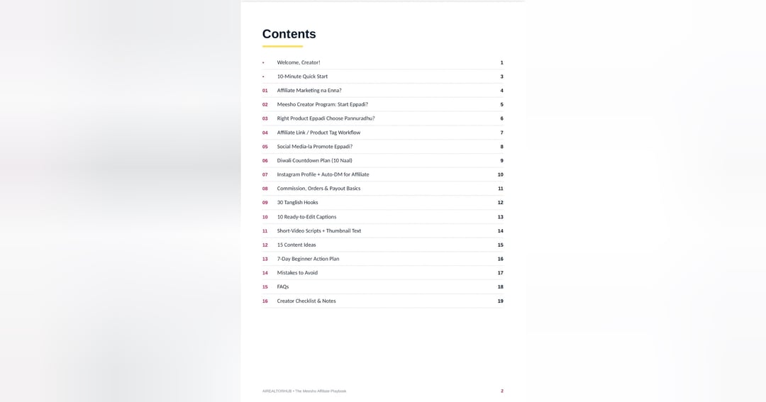 Meesho Affiliate Playbook – Beginner’s Guide to Affiliate Marketing | Tanglish Edition, image 2