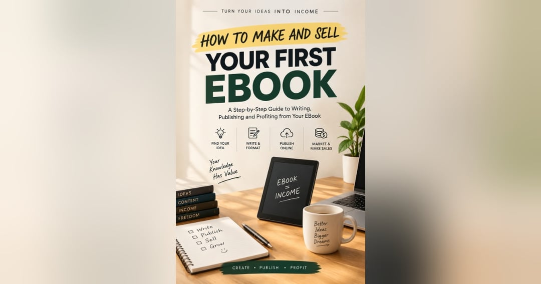 How to Make and Sell Your First eBook: A Beginner’s Step-by-Step Guide to Turning Your Knowledge into Income