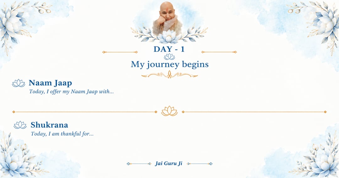 Guruji Naam Jaap & Shukrana Journal | 30-Day Digital Journal | Jai Guru Ji (Pdf)