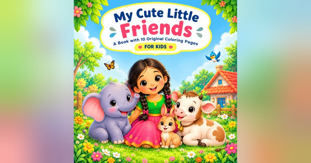 My Cute Little Friends – Kids Coloring Book, image 4