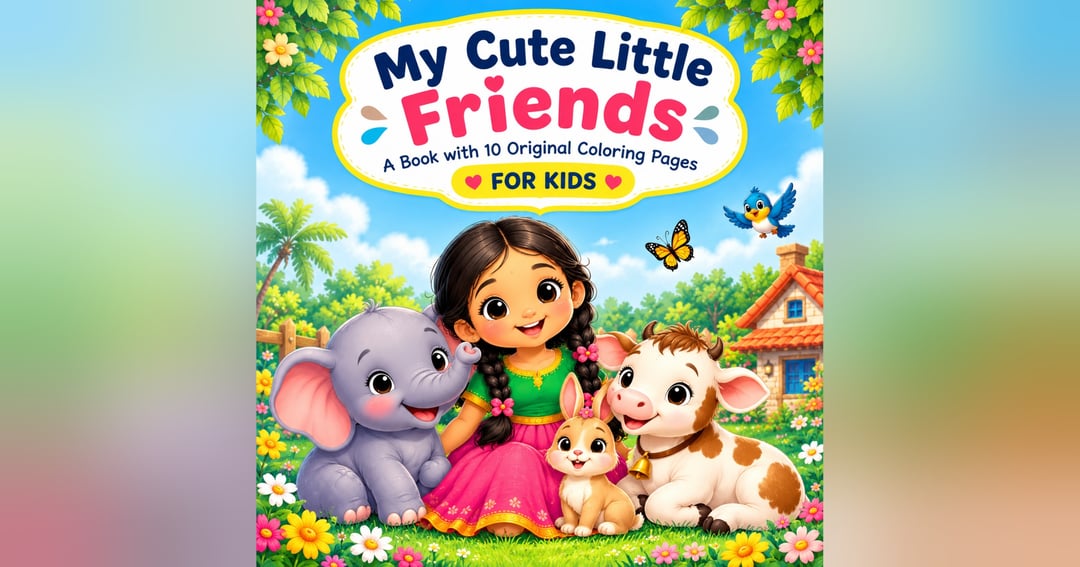 My Cute Little Friends – Kids Coloring Book, image 5