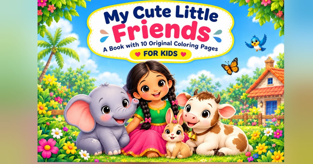 My Cute Little Friends – Kids Coloring Book, image 2