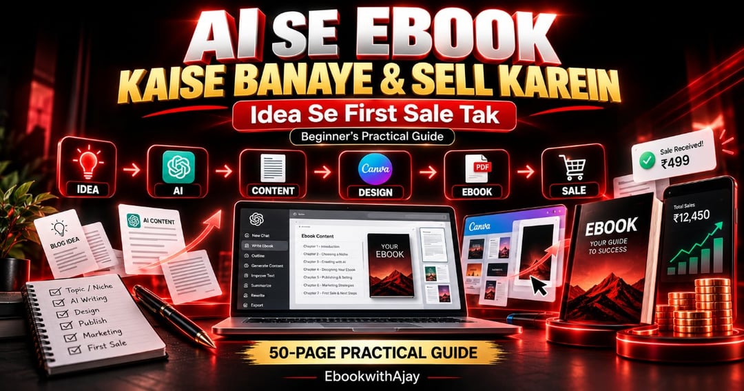 AI Se Ebook Kaise Banaye & Sell Karein