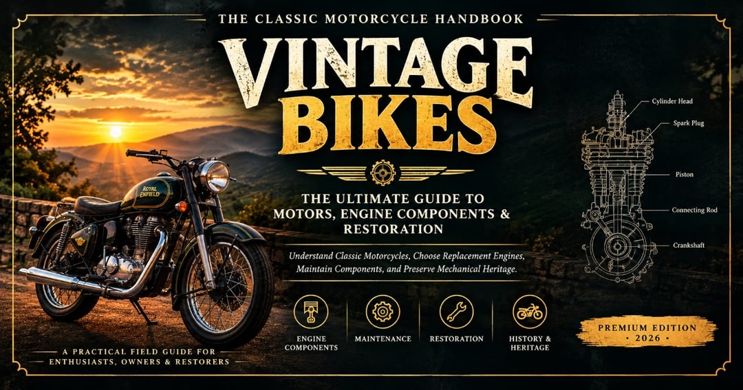 VINTAGE BIKES: THE ULTIMATE GUIDE TO MOTORS, ENGINE COMPONENTS & RESTORATION