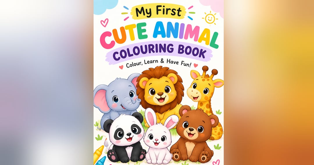 MY FIRST CUTE ANIMAL COLOURING BOOK