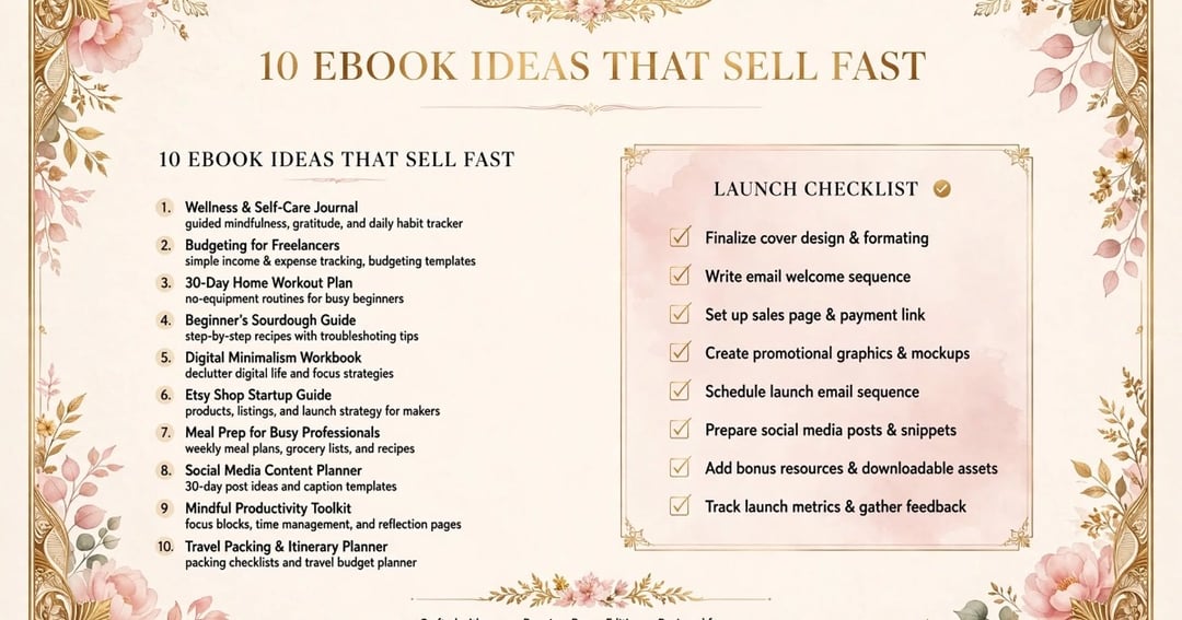 HOW TO CREATE YOUR OWN EBOOK & SELL IT Complete Roadmap - From Idea to First Sale in 30 Days 15+ Pages Detailed | Black Print Premium | Full Page Fill, image 5