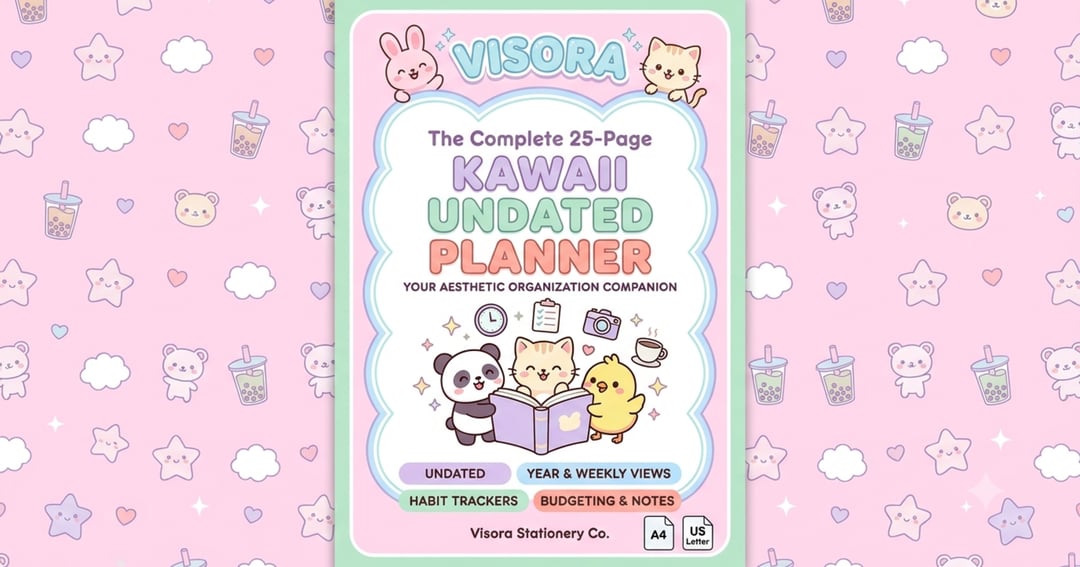 🌸 The Kawaii Pastel Undated Life Planner