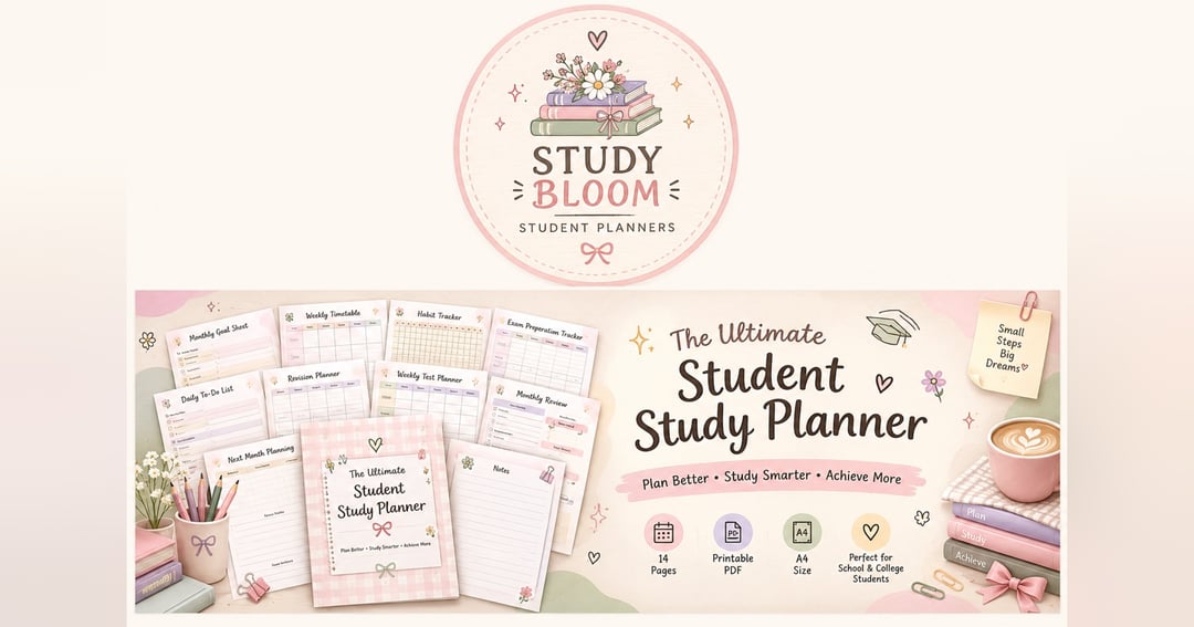 The Ultimate Student Study Planner | Digital PDF, image 2