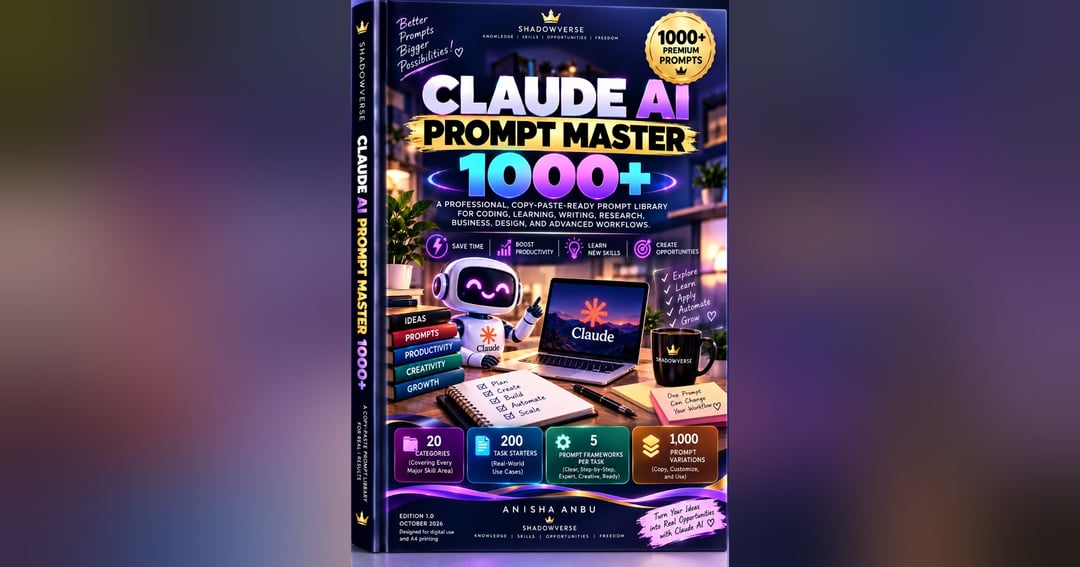 Claude AI Prompt Master 1000+ — The Ultimate Copy-Paste Prompt Library