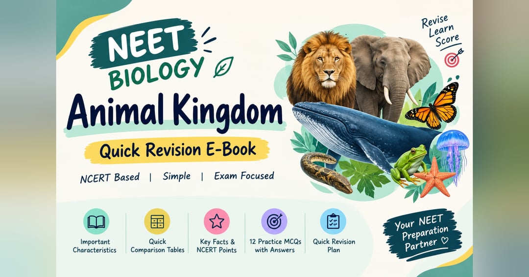 NEET Biology | Animal Kingdom – Complete Quick Revision Notes 🐾 | NCERT-Based