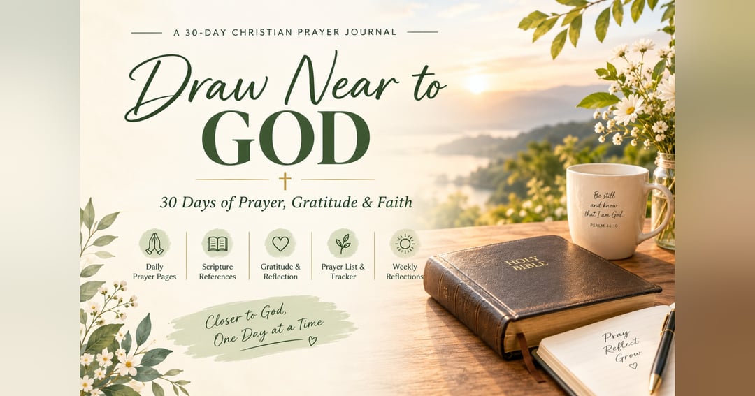 Draw Near to God: A 30-Day Christian Prayer Journal 🙏