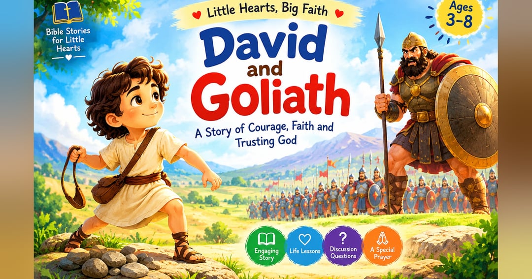 David and Goliath: A Bible Storybook for Kids | Christian Bedtime Story for Ages 3–8 | Faith, Courage & Trusting God