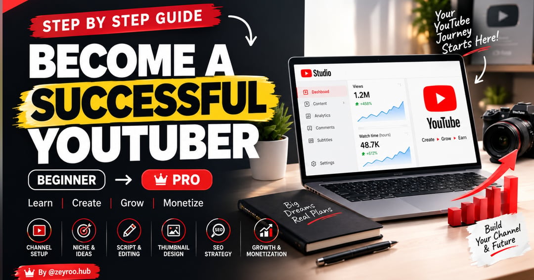 Zero to YouTuber: Complete Beginner to Pro Guide in 30 Days