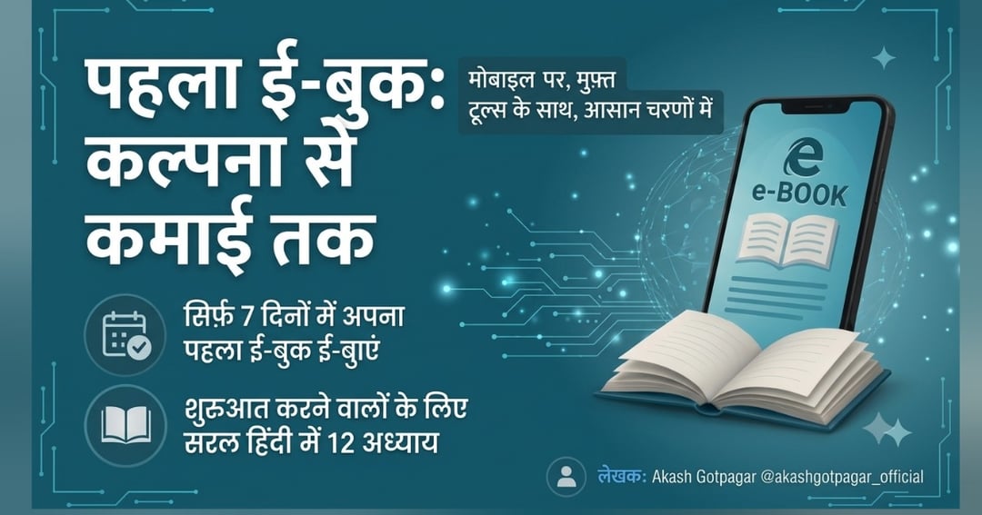 ईबुक गाइड: कल्पना से कमाई तक | अपना पहला ईबुक बनाना और बेचना सीखें