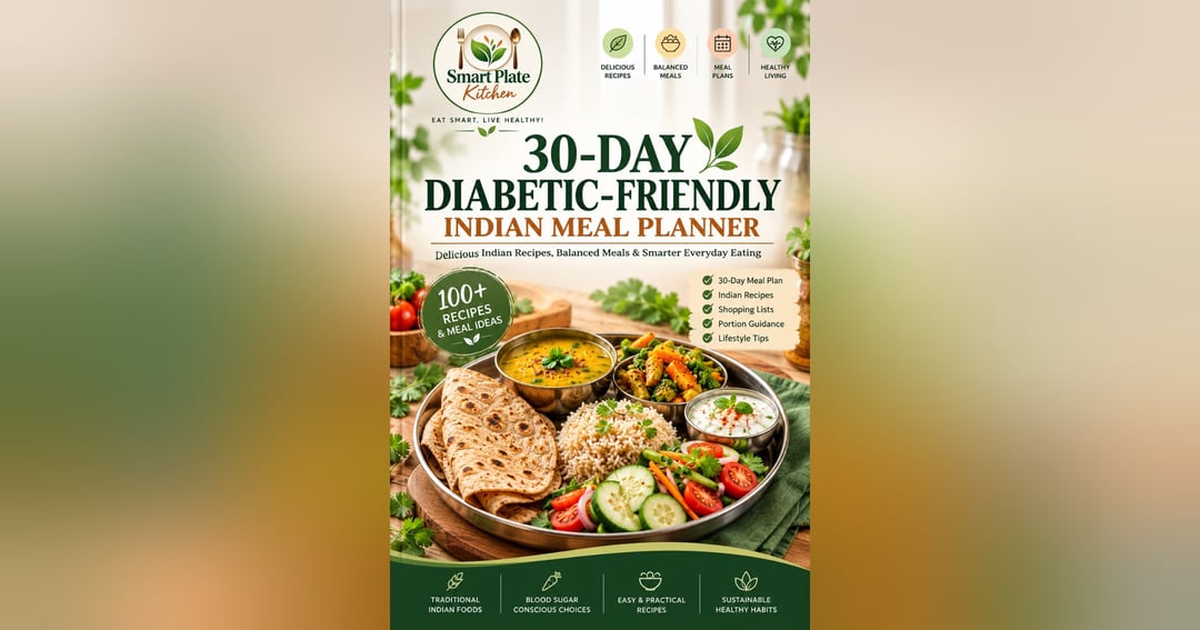30-Day Diabetic-Friendly Indian Meal Planner | Healthy Recipes, Weekly Menus & Shopping Lists