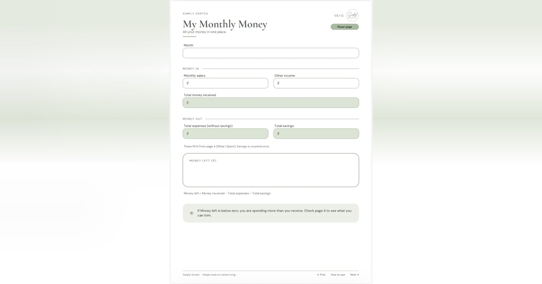 Simply Sorted — Salary & Budget Planner, image 4