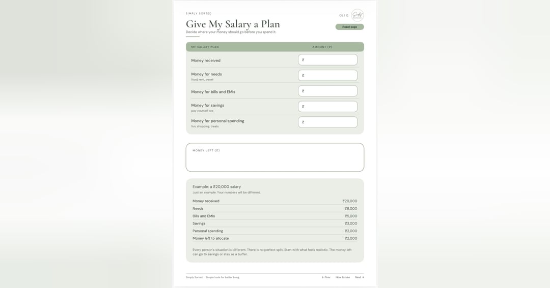 Simply Sorted — Salary & Budget Planner, image 3