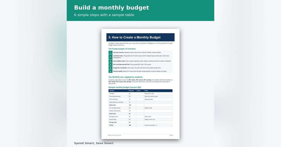 Spend Smart, Save Smart, image 2