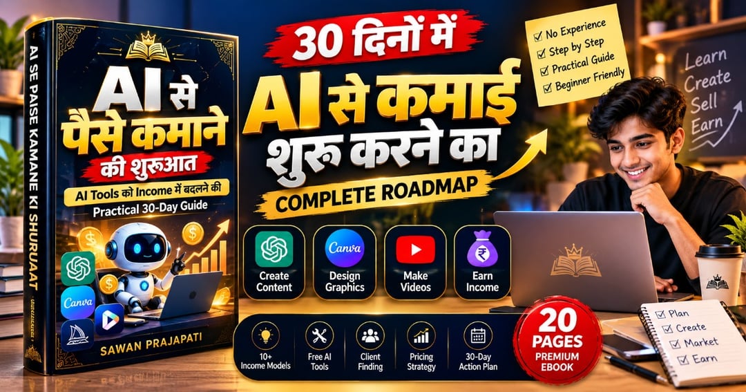 AI Tools for Income 30 दिनों में AI से कमाई शुरू करने का Practical Roadmap, image 2