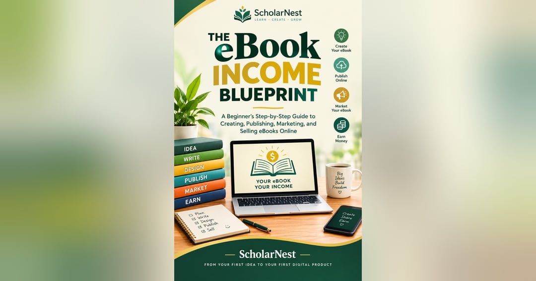 Title: The eBook Income Blueprint: A Beginner’s Guide to Creating and Selling eBooks Online