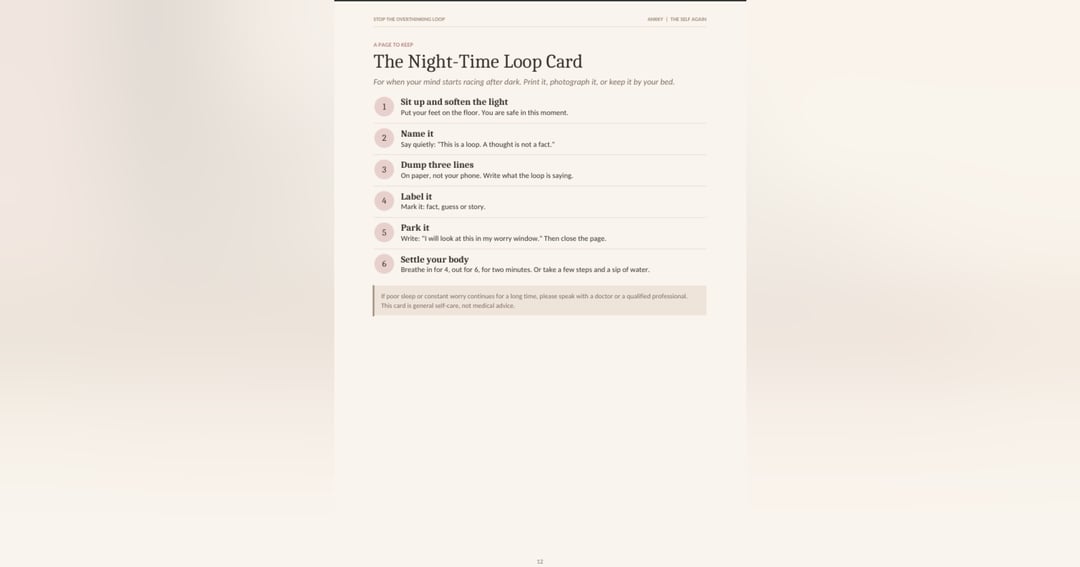 STOP THE OVERTHINKING LOOP: A 7-Day Reset for the Mind After a Breakup, image 4