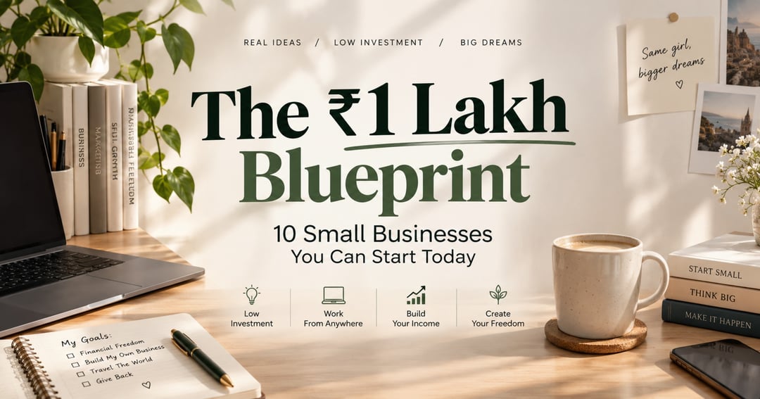 The ₹1 Lakh Blueprint: 10 Small Businesses You Can Start Today