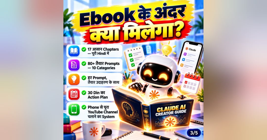 Claude AI Creator Guide — FREE Wala Claude, PRO MAX Jaisa Kaam! (Hindi Ebook), image 4