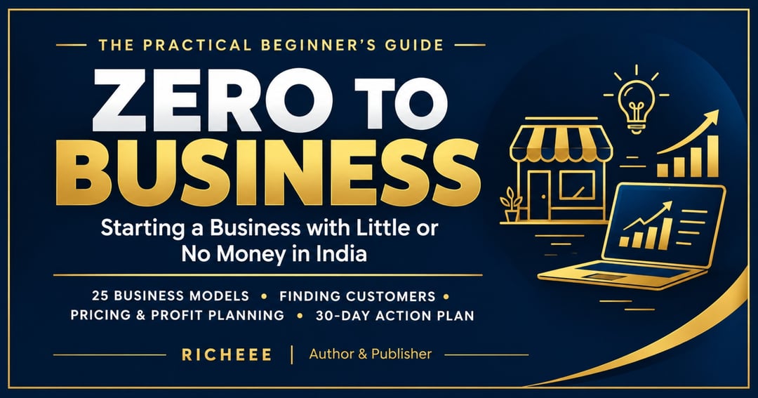ZERO TO BUSINESS  The Complete Beginner’s Guide to Starting a Business with Little or No Money in India  By RICHEEE