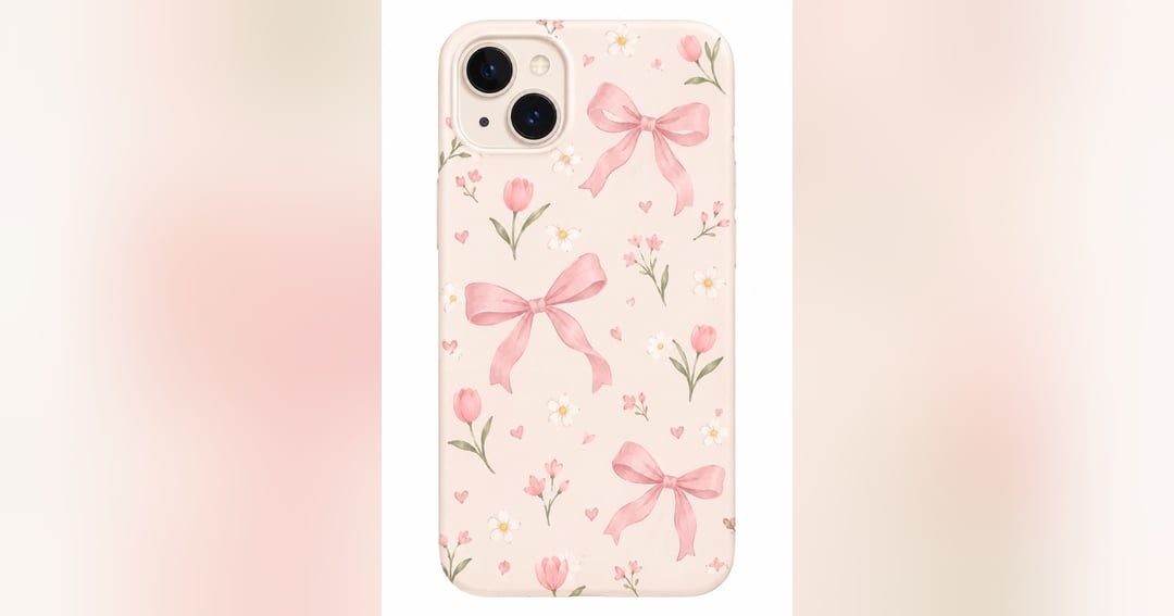 Pink Bow Phone Case Design, image 2