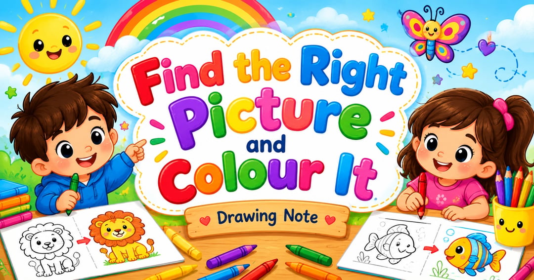 KIDS DRAWING NOTE WITH OUTLINE, image 2