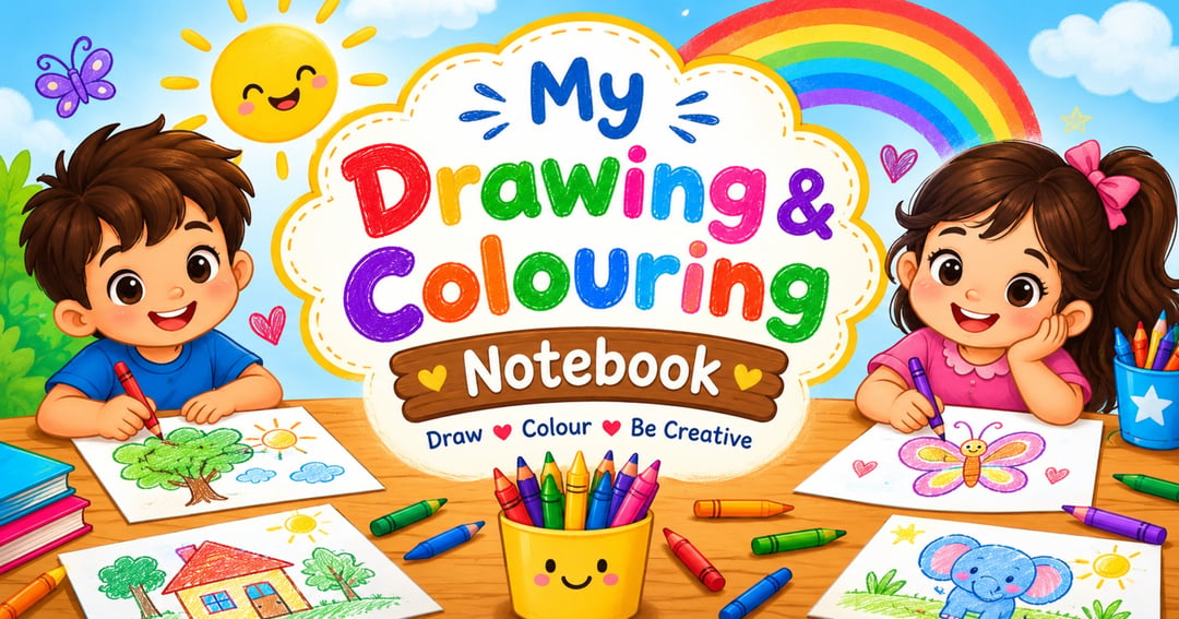 KIDS DRAWING NOTE WITH OUTLINE