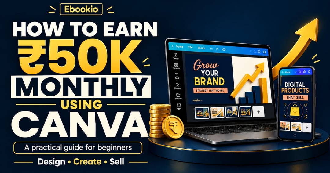 How to Earn 50 k Monthly using Canva