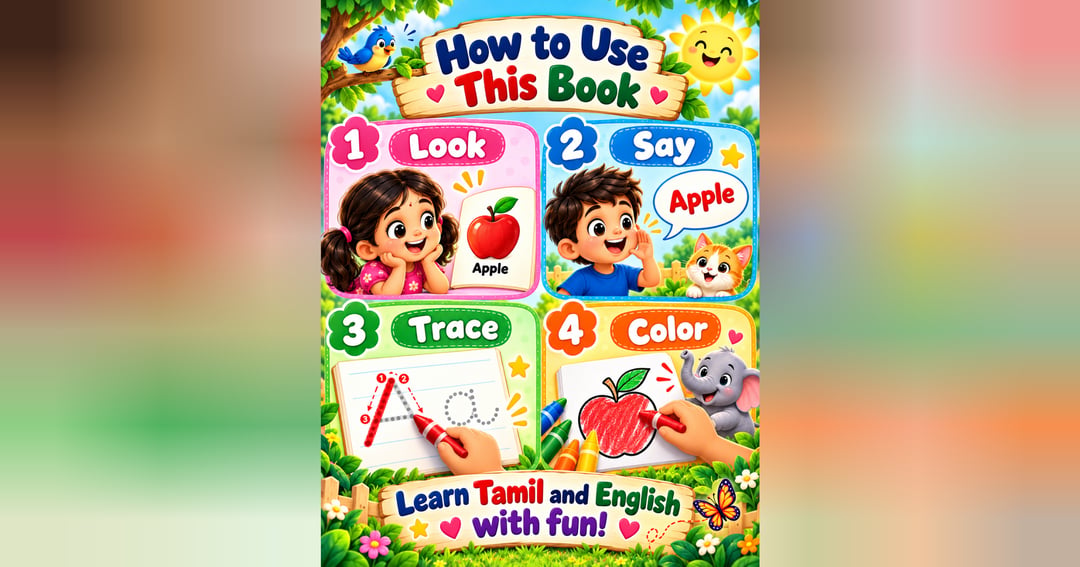 Tamil-English Kids Learning Book, image 3