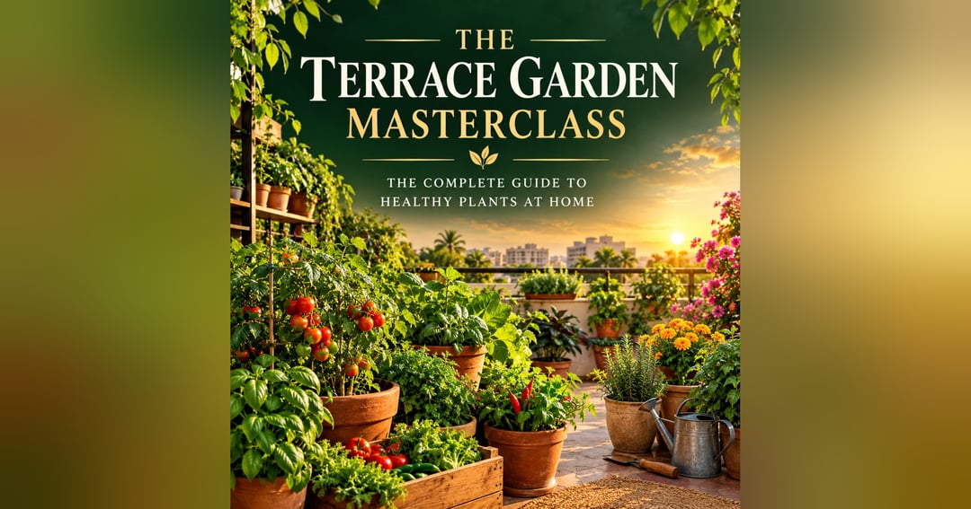 🌿 **The Terrace Garden Masterclass**  Helping you grow healthier plants, beautiful gardens, and fresh food at home.  🌱 Terrace & balcony gardening 🪴 Soil, watering & plant nutrition 🍃 Plant disease and deficiency diagnosis 🌼 Organic gardening & pest