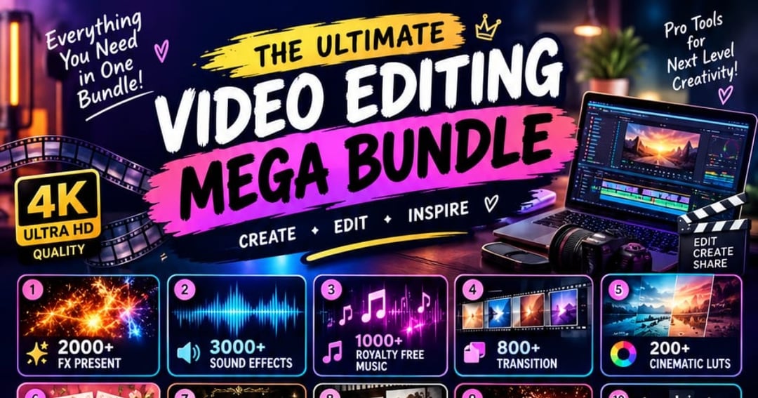 THE ULTIMATE VIDEO EDITING MEGA BUNDLES- AT JUST ₹ 199, image 2