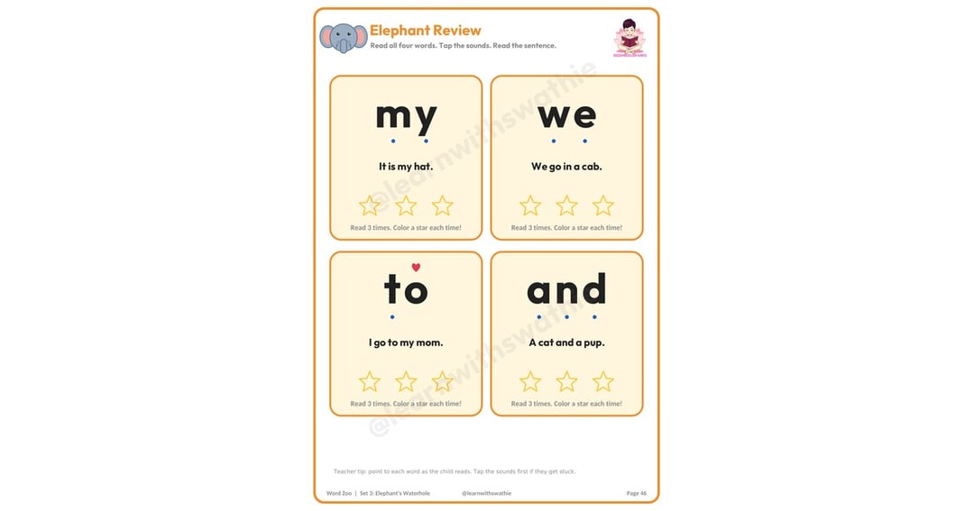 Word Zoo - Dolch Pre-Primer Sight Words Activity Book, image 3