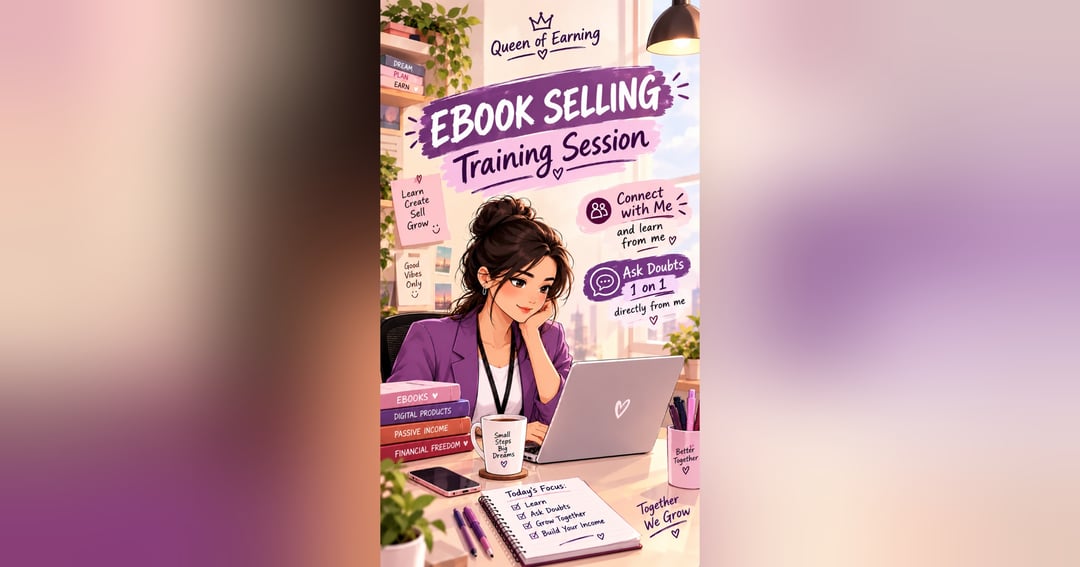 E-Book Selling Training in English 📚 | Learn & Earn with Queen of Earning 👑