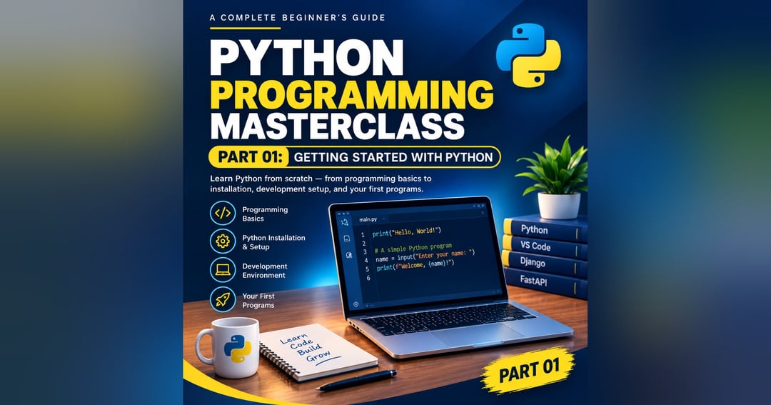 Python Programming Masterclass — Part 01