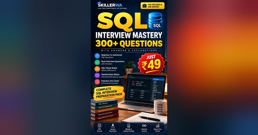 SKILLERWA SQL Interview Mastery β 300+ Questions & Solutions, image 2