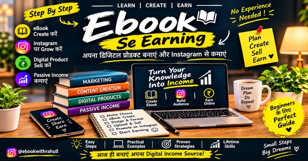 eBook Se Earning: Step-by-Step Guide to Create, Sell & Earn on Instagram