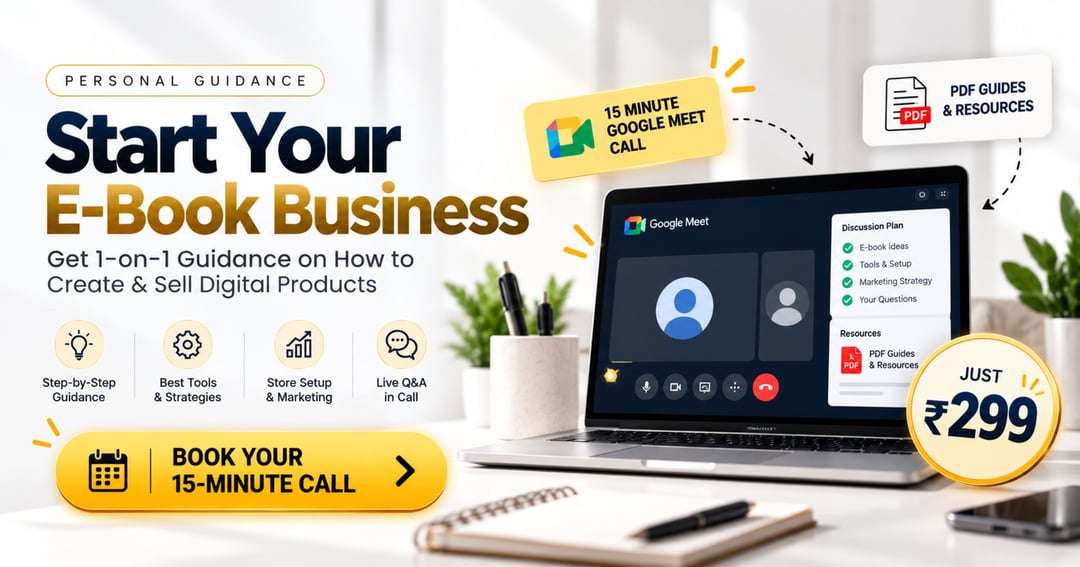 💻 अपना E-book Business शुरू करें — सिर्फ ₹299 में!