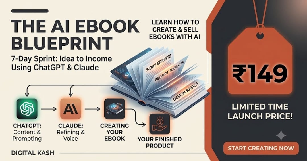 The AI Ebook Blueprint: From Idea to Income Using ChatGPT & Claude